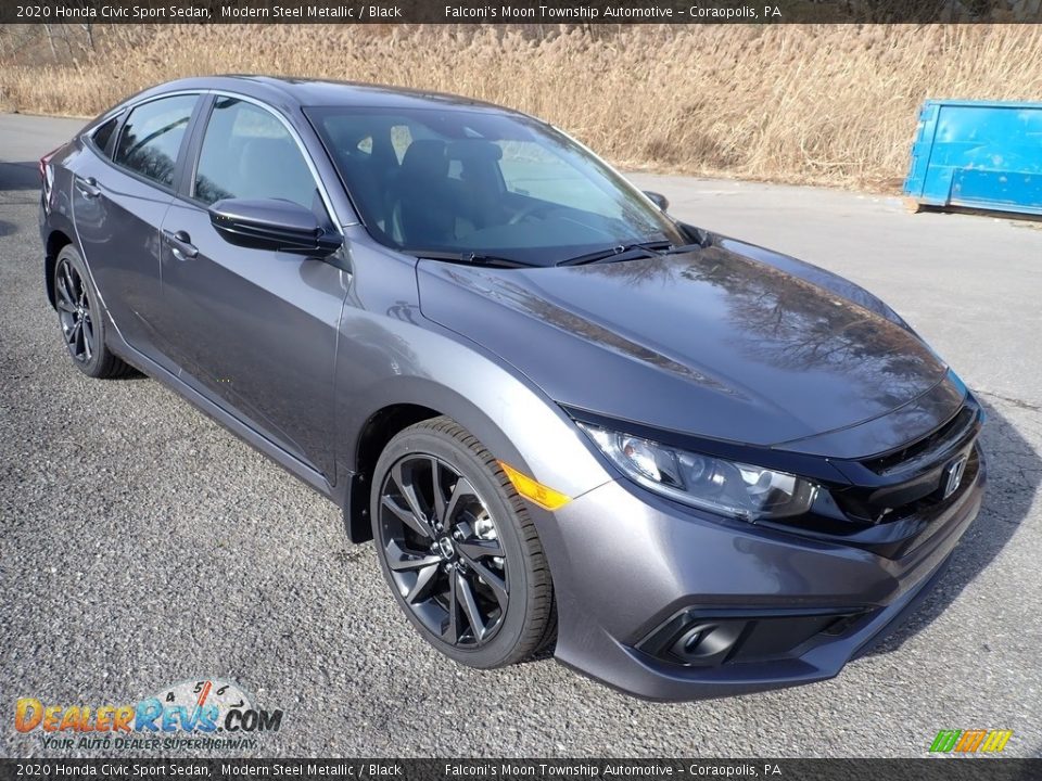 2020 Honda Civic Sport Sedan Modern Steel Metallic / Black Photo #6