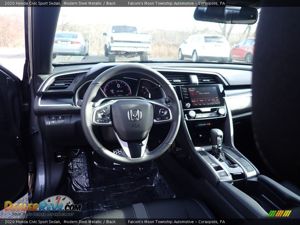 2020 Honda Civic Sport Sedan Modern Steel Metallic / Black Photo #11