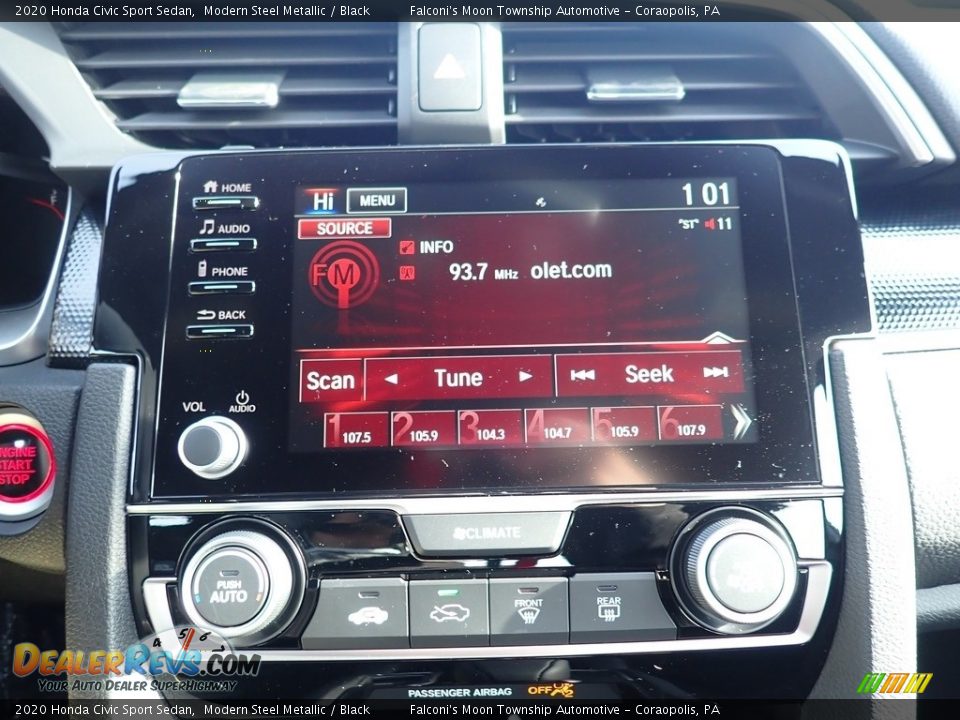 2020 Honda Civic Sport Sedan Modern Steel Metallic / Black Photo #14