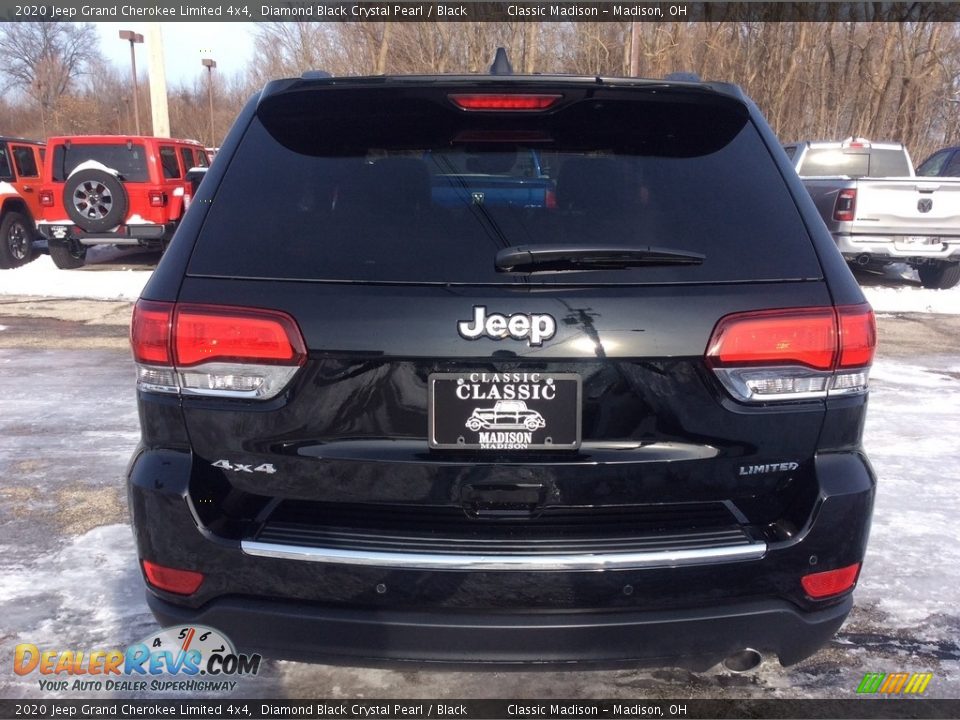 2020 Jeep Grand Cherokee Limited 4x4 Diamond Black Crystal Pearl / Black Photo #8