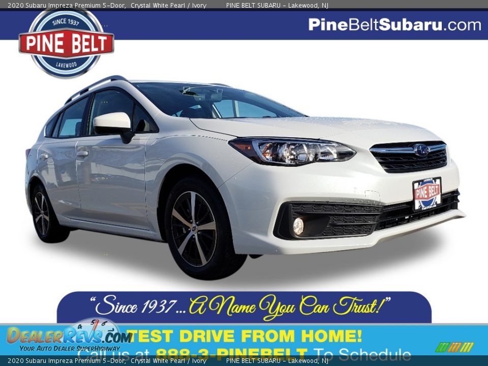 2020 Subaru Impreza Premium 5-Door Crystal White Pearl / Ivory Photo #1