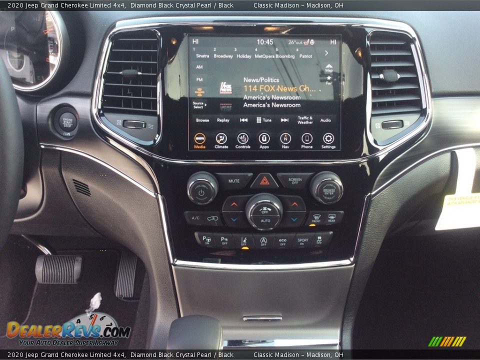 2020 Jeep Grand Cherokee Limited 4x4 Diamond Black Crystal Pearl / Black Photo #14