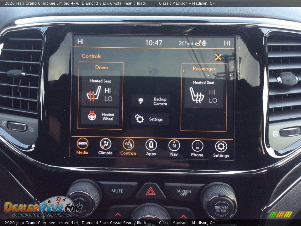 2020 Jeep Grand Cherokee Limited 4x4 Diamond Black Crystal Pearl / Black Photo #15