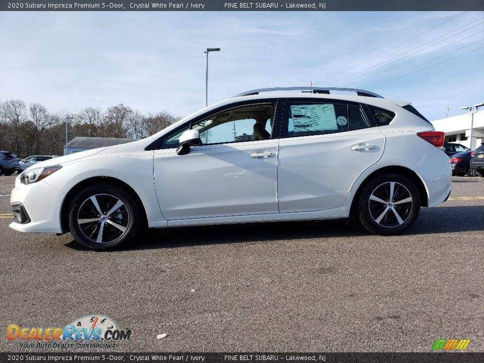 2020 Subaru Impreza Premium 5-Door Crystal White Pearl / Ivory Photo #3