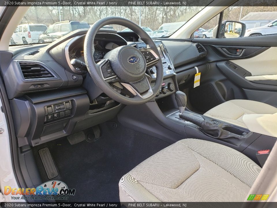 2020 Subaru Impreza Premium 5-Door Crystal White Pearl / Ivory Photo #7