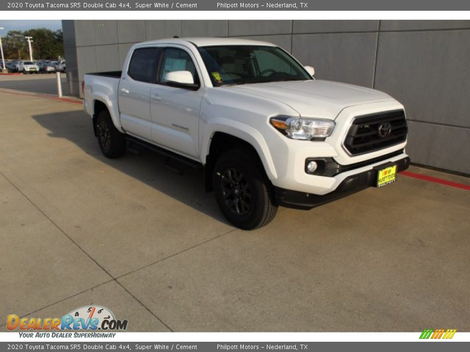 2020 Toyota Tacoma SR5 Double Cab 4x4 Super White / Cement Photo #2
