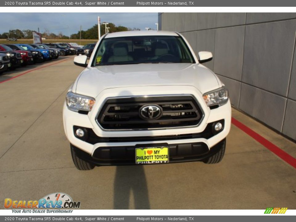 2020 Toyota Tacoma SR5 Double Cab 4x4 Super White / Cement Photo #3