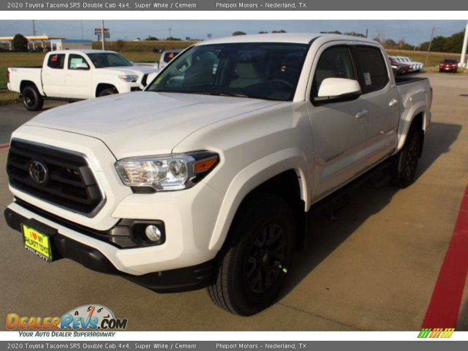 2020 Toyota Tacoma SR5 Double Cab 4x4 Super White / Cement Photo #4