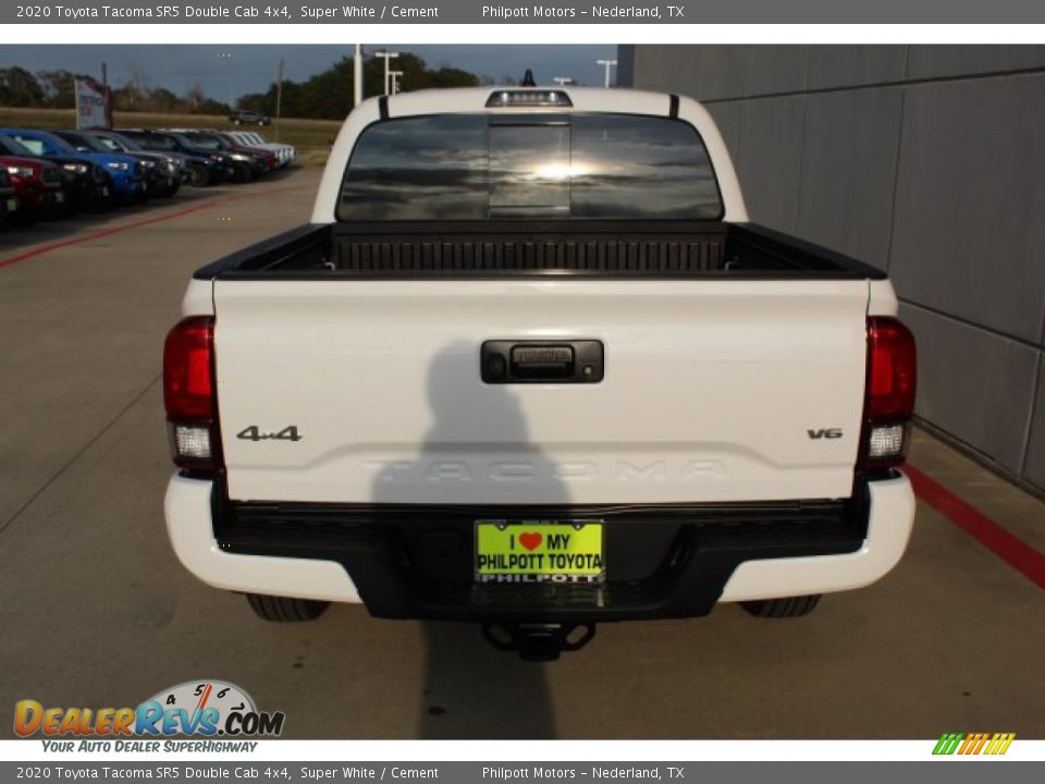 2020 Toyota Tacoma SR5 Double Cab 4x4 Super White / Cement Photo #7