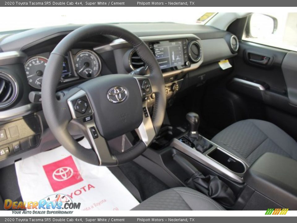2020 Toyota Tacoma SR5 Double Cab 4x4 Super White / Cement Photo #12