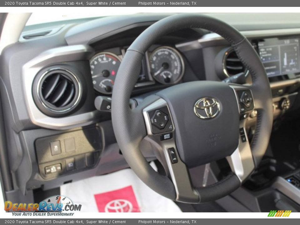 2020 Toyota Tacoma SR5 Double Cab 4x4 Super White / Cement Photo #13