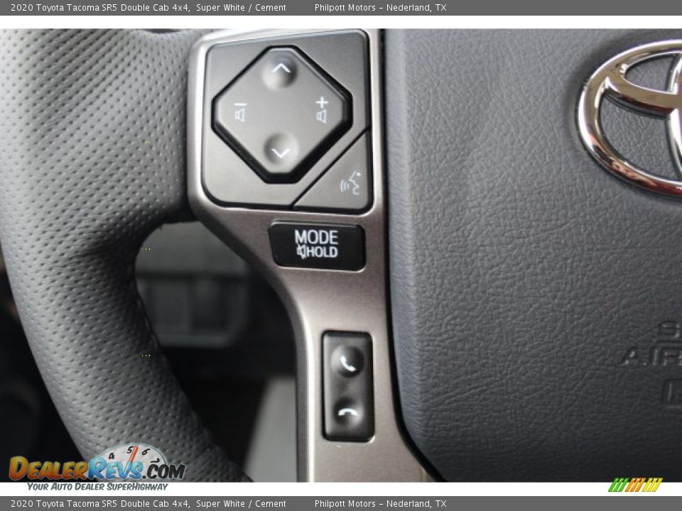 2020 Toyota Tacoma SR5 Double Cab 4x4 Super White / Cement Photo #14