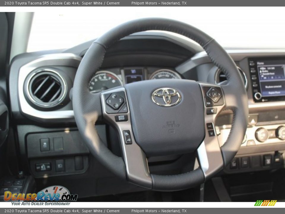 2020 Toyota Tacoma SR5 Double Cab 4x4 Super White / Cement Photo #24