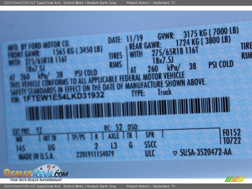 2020 Ford F150 XLT SuperCrew 4x4 Oxford White / Medium Earth Gray Photo #24