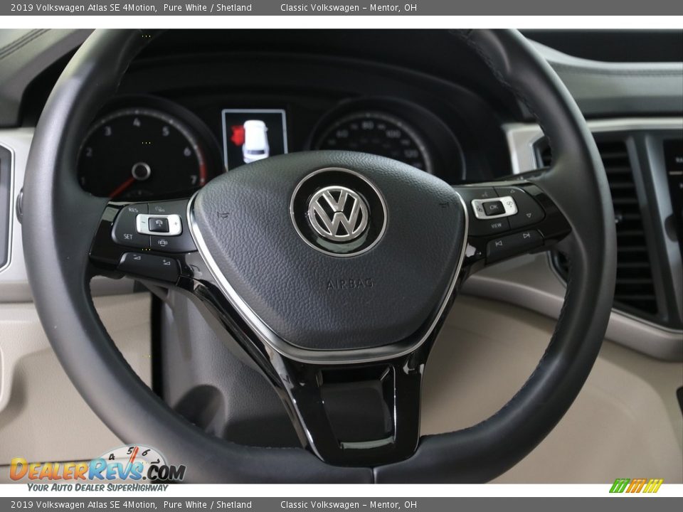 2019 Volkswagen Atlas SE 4Motion Pure White / Shetland Photo #7