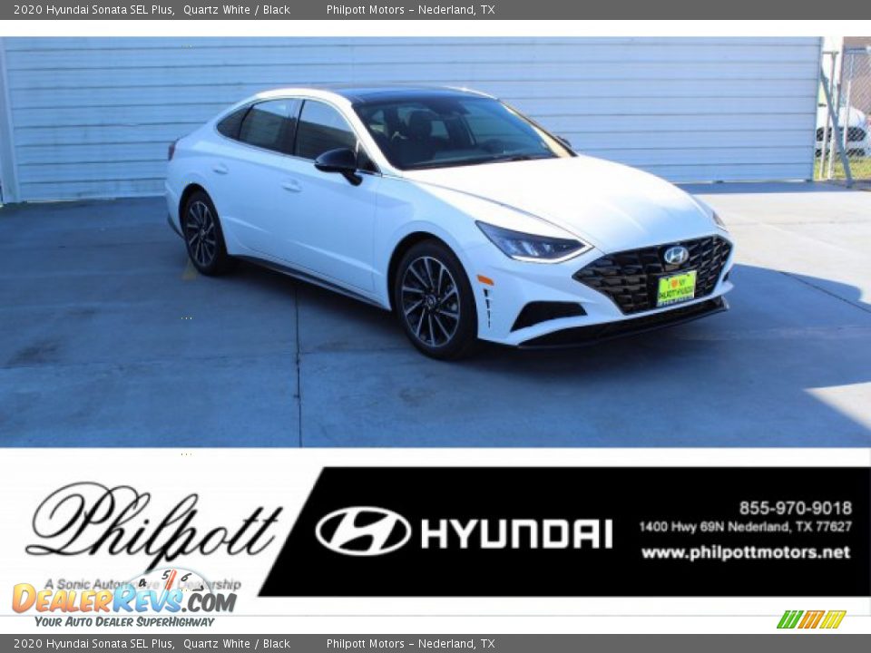 2020 Hyundai Sonata SEL Plus Quartz White / Black Photo #1