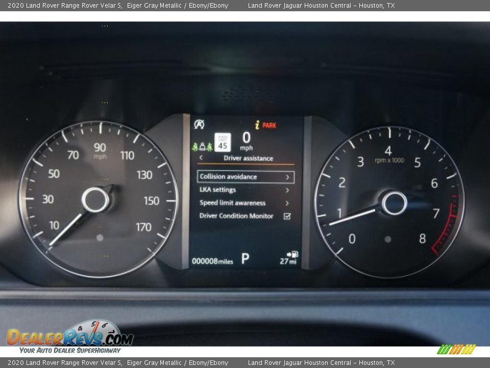 2020 Land Rover Range Rover Velar S Eiger Gray Metallic / Ebony/Ebony Photo #13