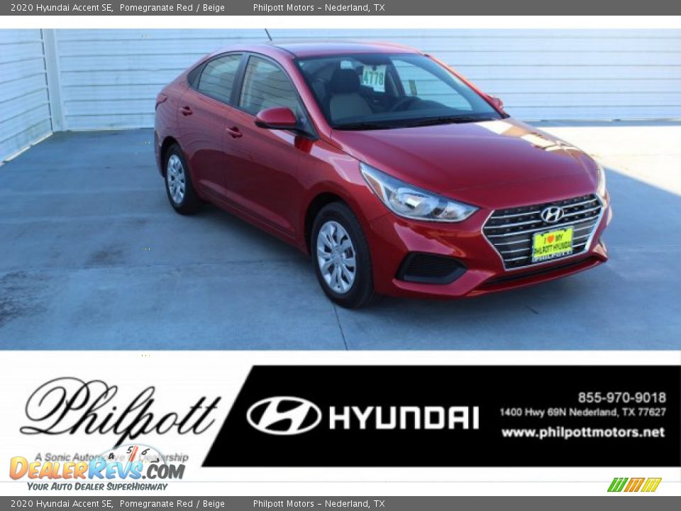 2020 Hyundai Accent SE Pomegranate Red / Beige Photo #1