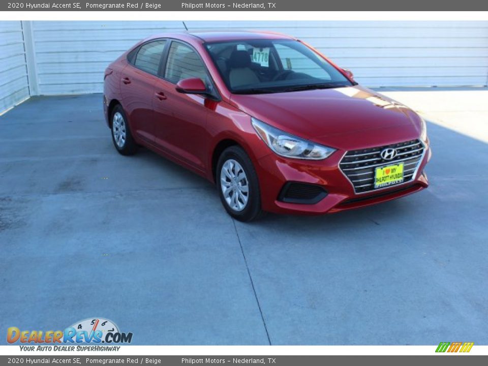 2020 Hyundai Accent SE Pomegranate Red / Beige Photo #2