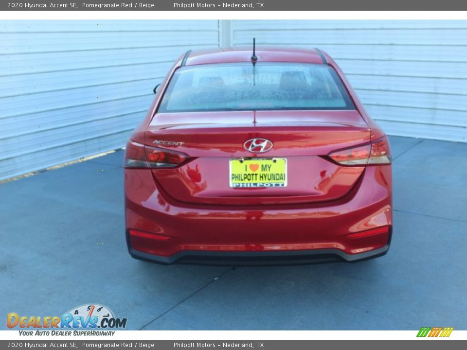 2020 Hyundai Accent SE Pomegranate Red / Beige Photo #8