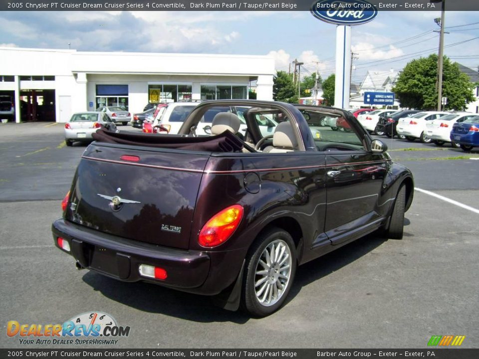 2005 Chrysler PT Cruiser Dream Cruiser Series 4 Convertible Dark Plum Pearl / Taupe/Pearl Beige Photo #5