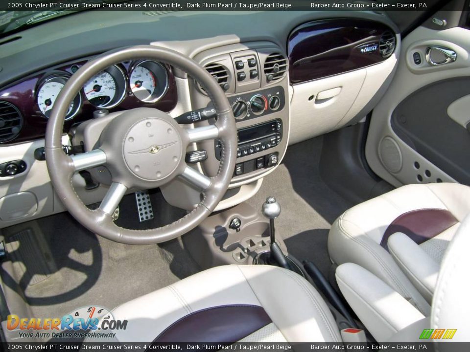 2005 Chrysler PT Cruiser Dream Cruiser Series 4 Convertible Dark Plum Pearl / Taupe/Pearl Beige Photo #13