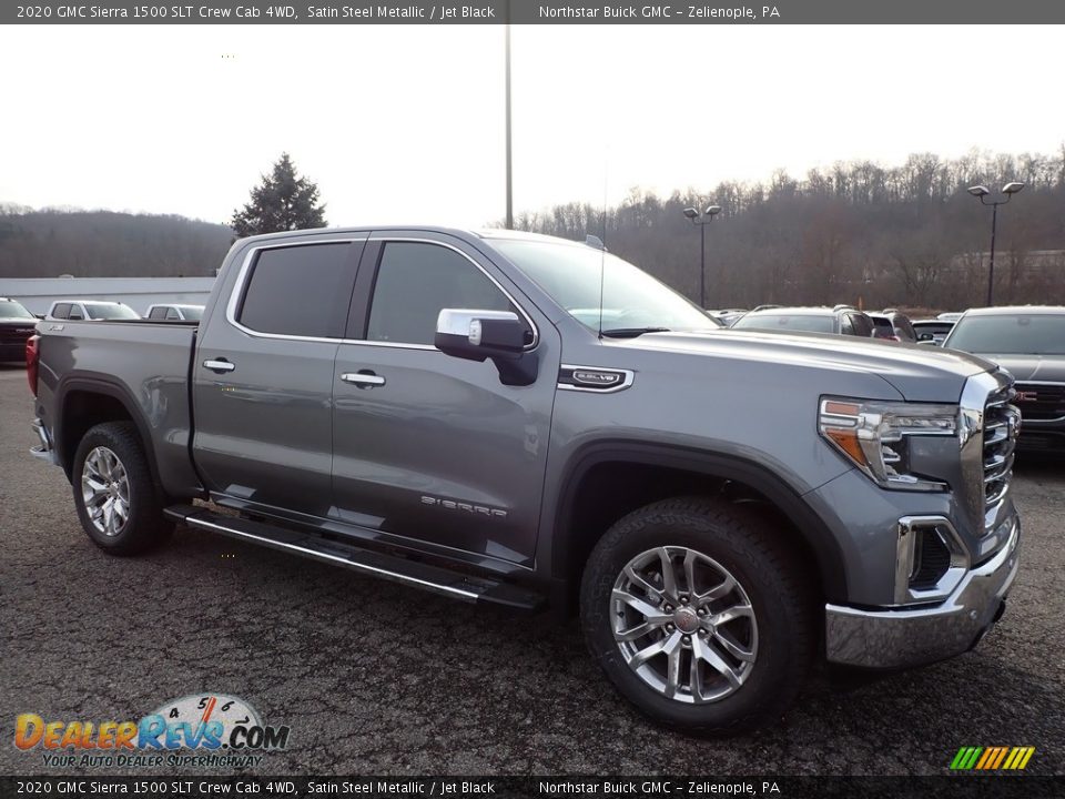 Satin Steel Metallic 2020 GMC Sierra 1500 SLT Crew Cab 4WD Photo #3