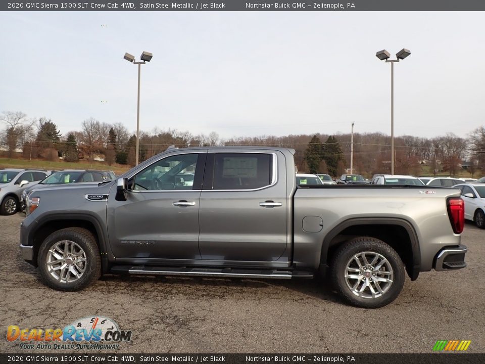 2020 GMC Sierra 1500 SLT Crew Cab 4WD Satin Steel Metallic / Jet Black Photo #8