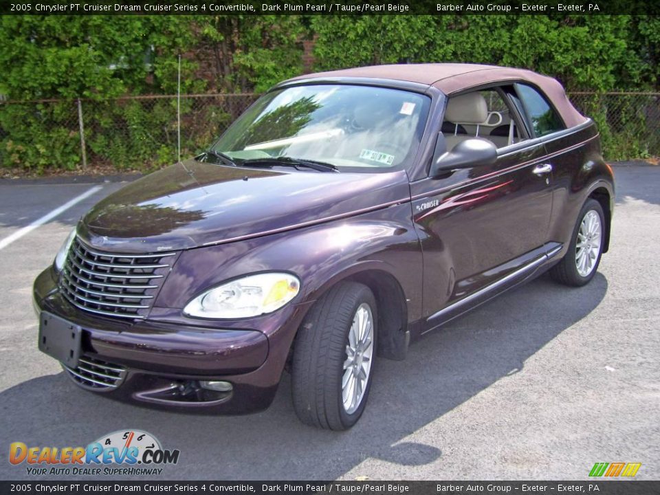 2005 Chrysler PT Cruiser Dream Cruiser Series 4 Convertible Dark Plum Pearl / Taupe/Pearl Beige Photo #27