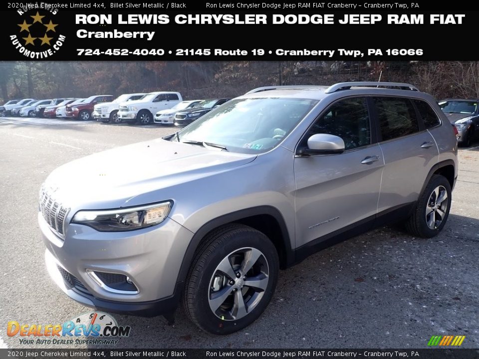 2020 Jeep Cherokee Limited 4x4 Billet Silver Metallic / Black Photo #1