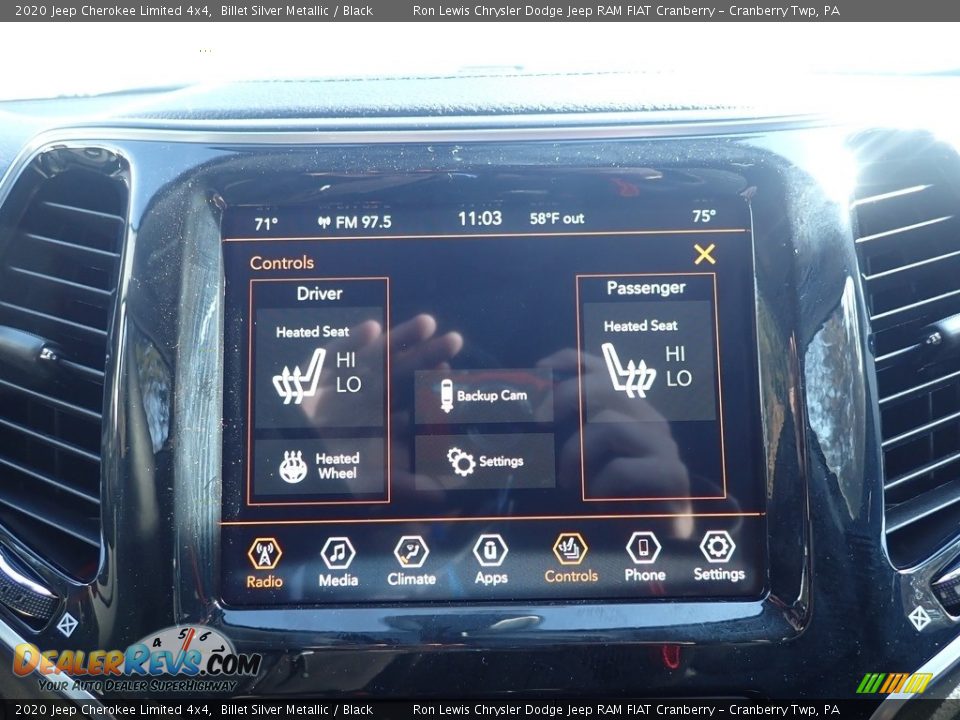 2020 Jeep Cherokee Limited 4x4 Billet Silver Metallic / Black Photo #20