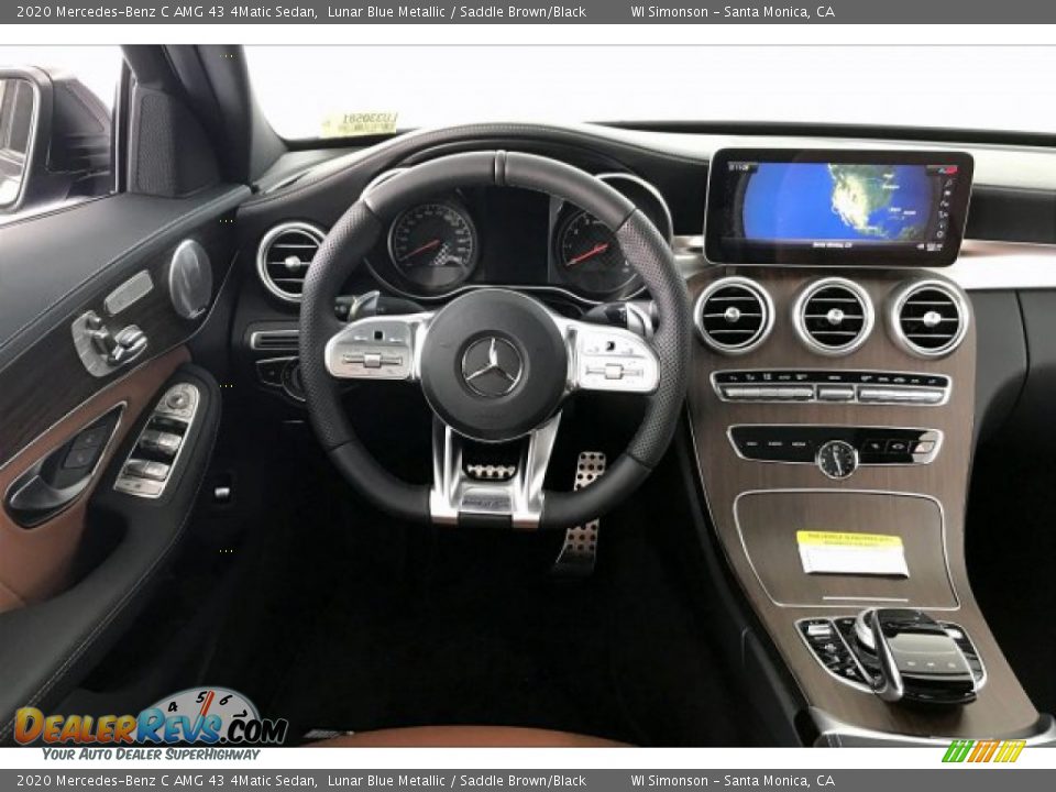 2020 Mercedes-Benz C AMG 43 4Matic Sedan Lunar Blue Metallic / Saddle Brown/Black Photo #4