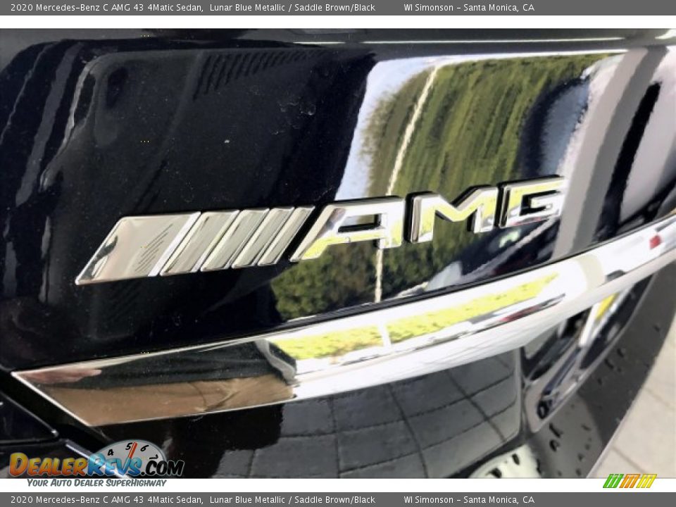 2020 Mercedes-Benz C AMG 43 4Matic Sedan Lunar Blue Metallic / Saddle Brown/Black Photo #27