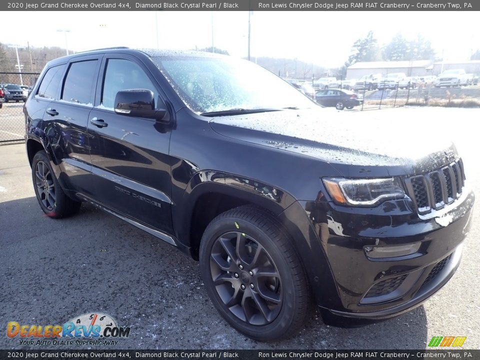2020 Jeep Grand Cherokee Overland 4x4 Diamond Black Crystal Pearl / Black Photo #7
