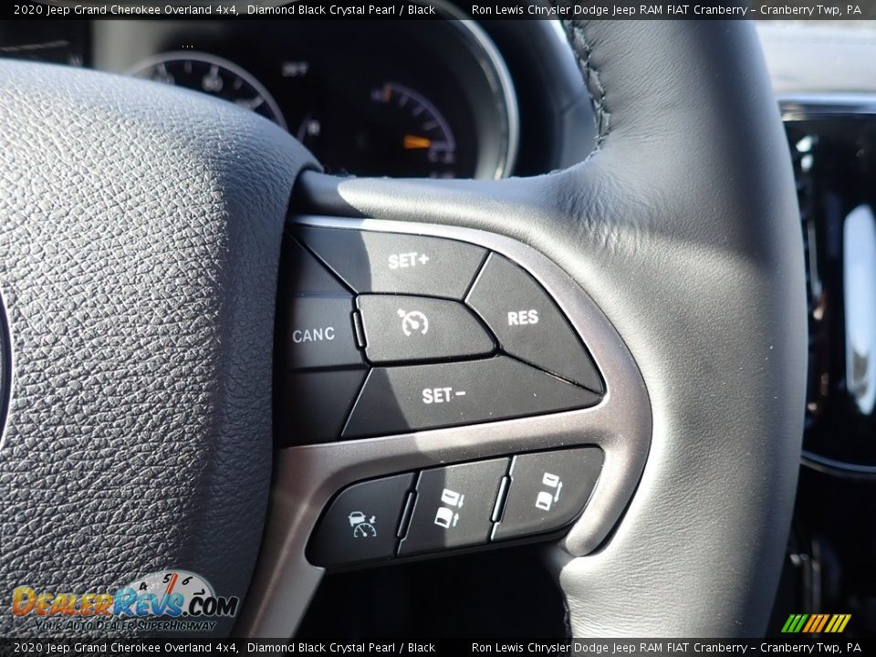 2020 Jeep Grand Cherokee Overland 4x4 Diamond Black Crystal Pearl / Black Photo #19