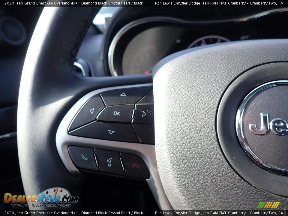 2020 Jeep Grand Cherokee Overland 4x4 Diamond Black Crystal Pearl / Black Photo #20