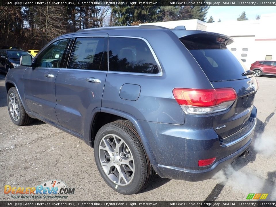 2020 Jeep Grand Cherokee Overland 4x4 Diamond Black Crystal Pearl / Light Frost/Brown Photo #3