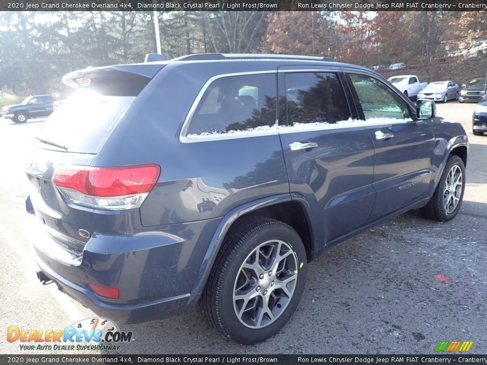 2020 Jeep Grand Cherokee Overland 4x4 Diamond Black Crystal Pearl / Light Frost/Brown Photo #5