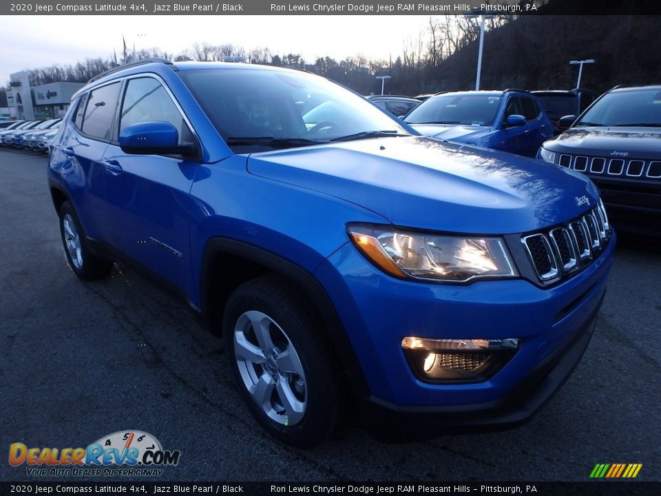 2020 Jeep Compass Latitude 4x4 Jazz Blue Pearl / Black Photo #8