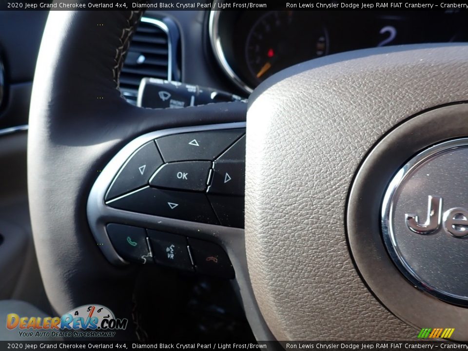 2020 Jeep Grand Cherokee Overland 4x4 Diamond Black Crystal Pearl / Light Frost/Brown Photo #18