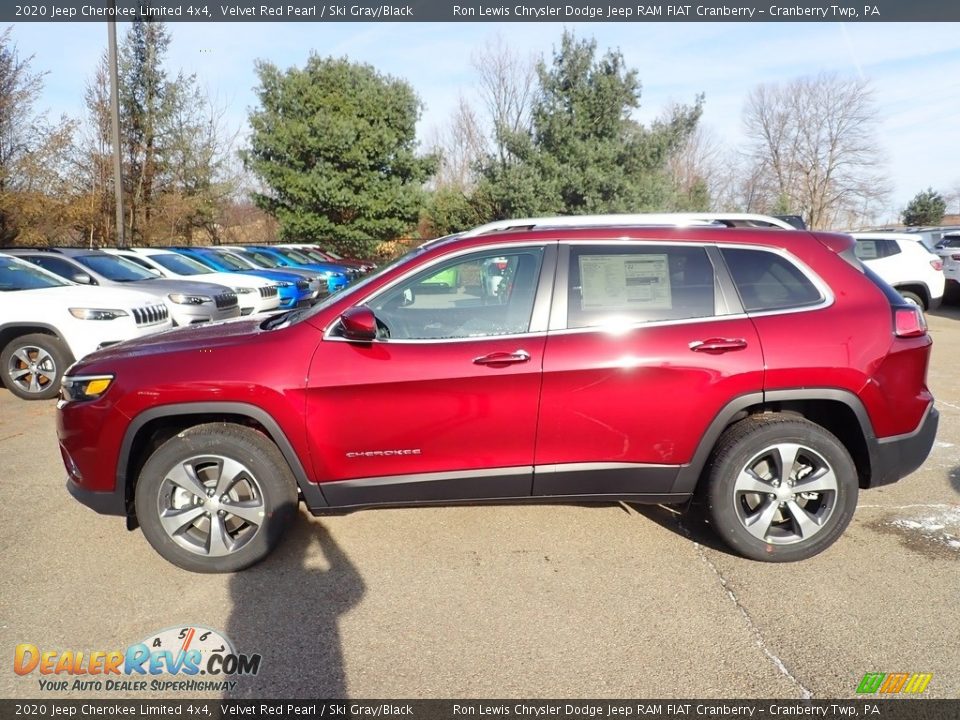 2020 Jeep Cherokee Limited 4x4 Velvet Red Pearl / Ski Gray/Black Photo #2
