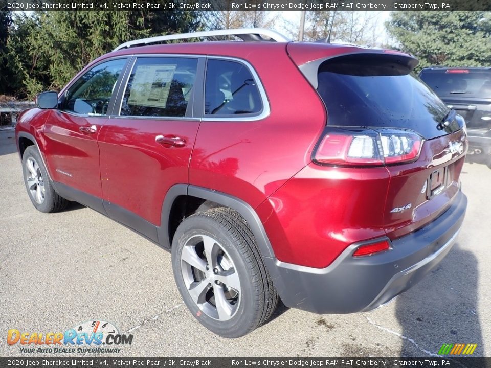 2020 Jeep Cherokee Limited 4x4 Velvet Red Pearl / Ski Gray/Black Photo #3