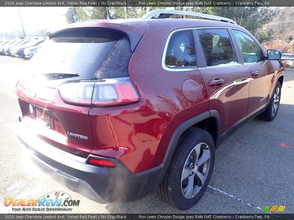 2020 Jeep Cherokee Limited 4x4 Velvet Red Pearl / Ski Gray/Black Photo #5