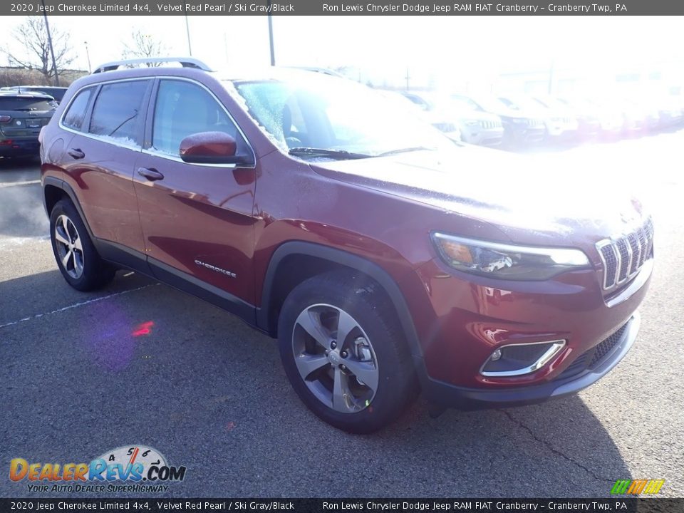 2020 Jeep Cherokee Limited 4x4 Velvet Red Pearl / Ski Gray/Black Photo #7