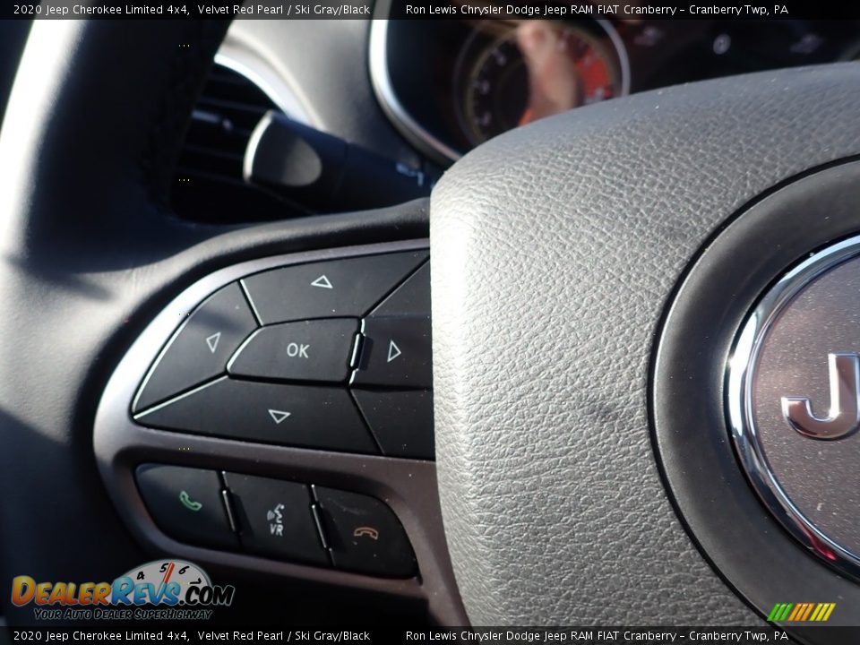 2020 Jeep Cherokee Limited 4x4 Velvet Red Pearl / Ski Gray/Black Photo #18