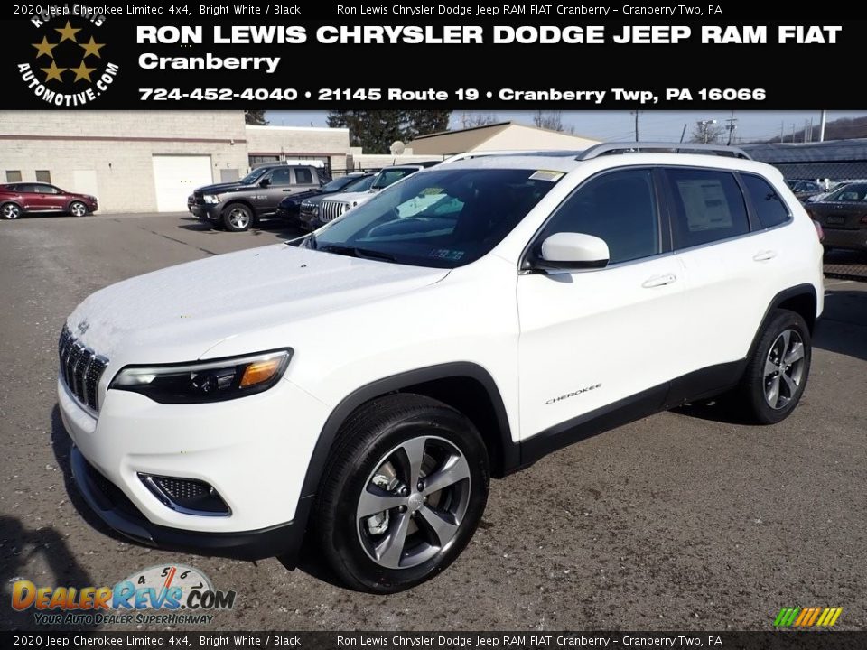 2020 Jeep Cherokee Limited 4x4 Bright White / Black Photo #1