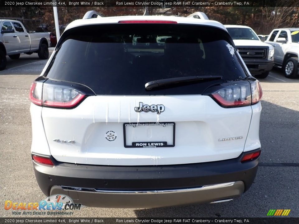 2020 Jeep Cherokee Limited 4x4 Bright White / Black Photo #4