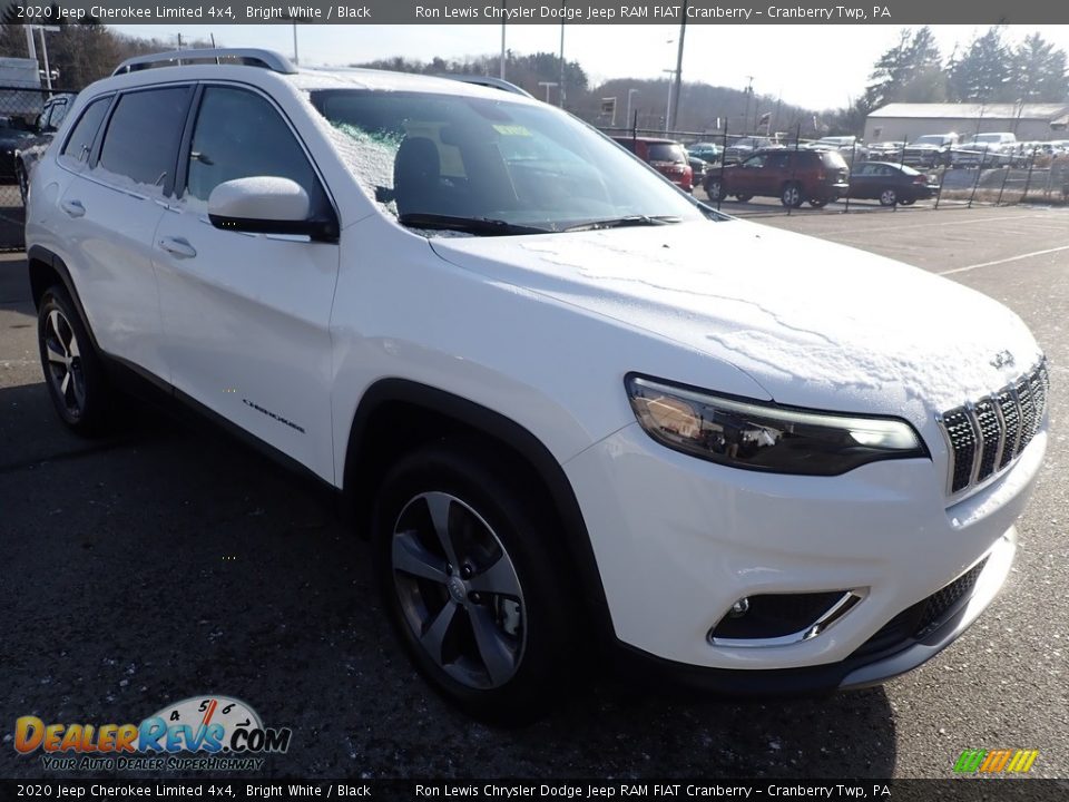 2020 Jeep Cherokee Limited 4x4 Bright White / Black Photo #7