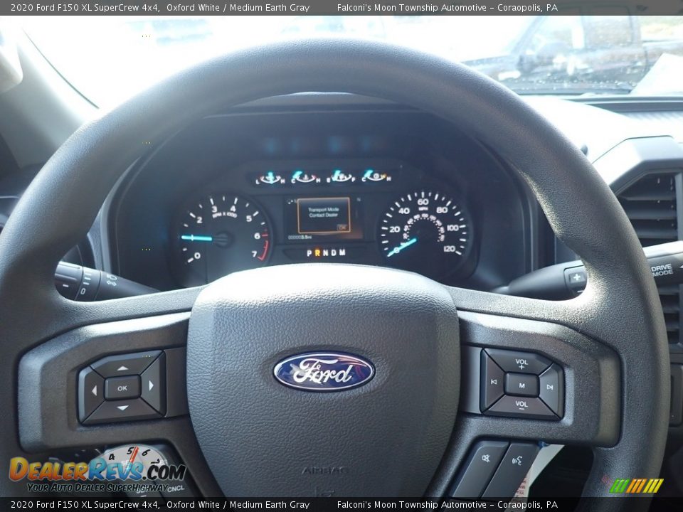 2020 Ford F150 XL SuperCrew 4x4 Oxford White / Medium Earth Gray Photo #15
