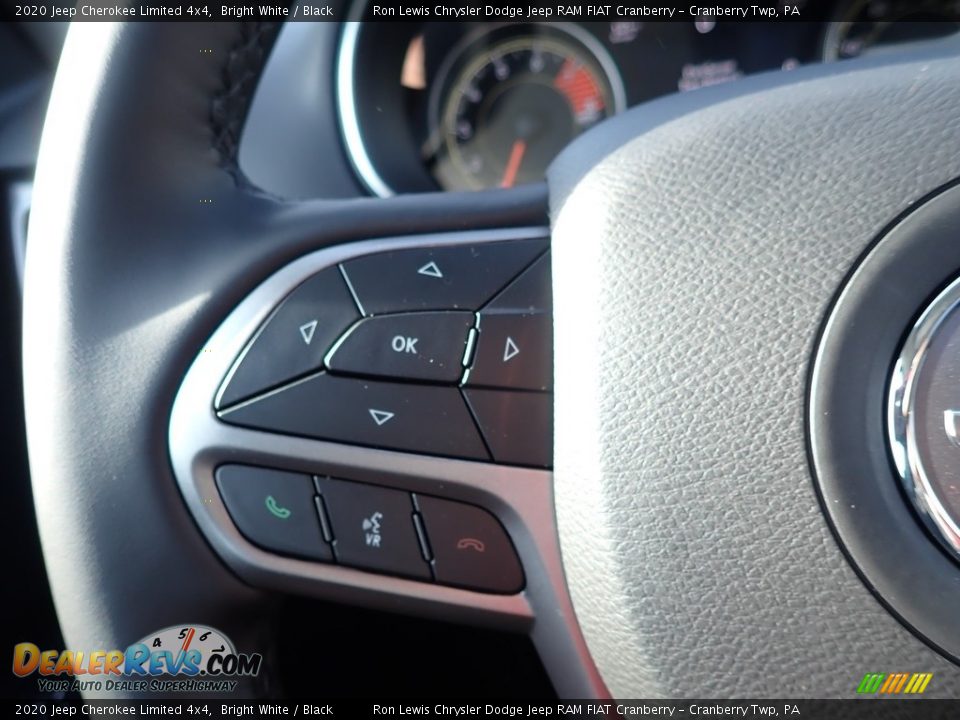 2020 Jeep Cherokee Limited 4x4 Bright White / Black Photo #19